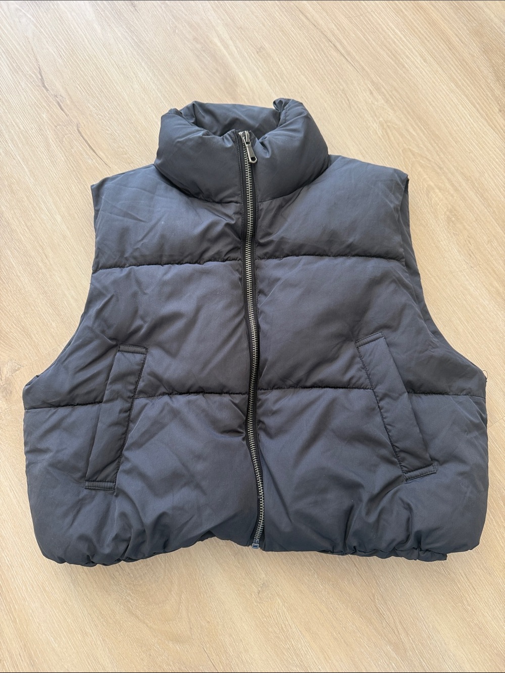 Double Zero Black Quilted Puffer Vest